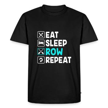 Rowing Team Rowing Rowing Rowing Boat Rowers - Men's Premium Organic T-Shirt - black - Front - Nico (187cm)