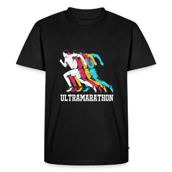 Trail running - Men's Premium Organic T-Shirt - black - Front - Nico (187cm)