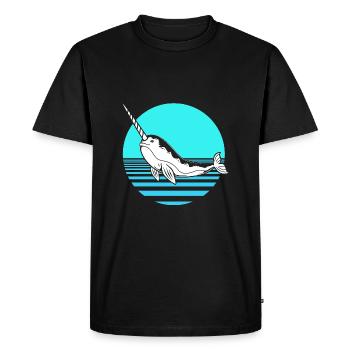 Narval - T-shirt Premium bio Homme - noir - Devant - Nico (187cm)