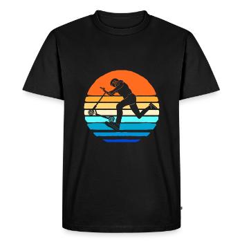 Scooter Roller - Men's Premium Organic T-Shirt - black - Front - Nico (187cm)
