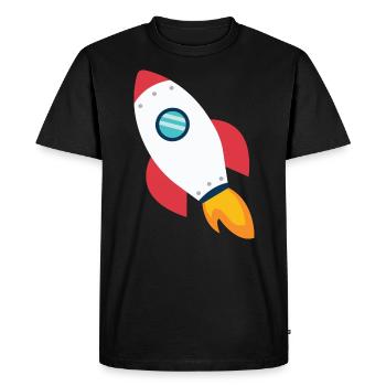 rocket - Men's Premium Organic T-Shirt - black - Front - Nico (187cm)