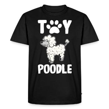 Caniche Chien Nain Caniche Jouet Caniche Petit Caniche Chiot Chiot - T-shirt Premium bio Homme - noir - Devant - Nico (187cm)