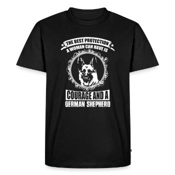 Berger Chiens de berger allemand cadeau - T-shirt Premium bio Homme - noir - Devant - Nico (187cm)
