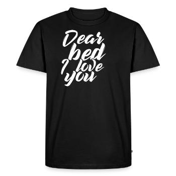 Dear bed i love you - Men's Premium Organic T-Shirt - black - Front - Nico (187cm)