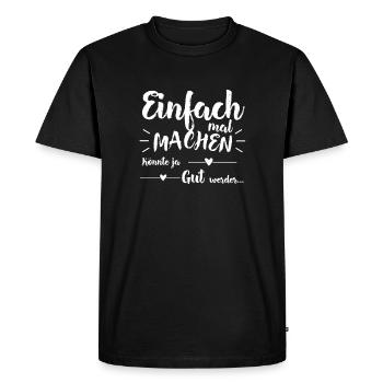 Il suffit de faire - T-shirt Premium bio Homme - noir - Devant - Nico (187cm)
