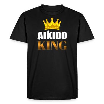 Cadeau de chemise de passe-temps drôle Roi Aikido - T-shirt Premium bio Homme - noir - Devant - Nico (187cm)