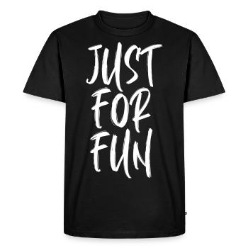 just for fun juste pour plaisir plaisir - T-shirt Premium bio Homme - noir - Devant - Nico (187cm)