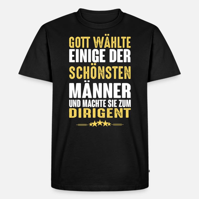 Dirigent - Männer Premium Bio T-Shirt - Schwarz