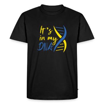 It's In My Dna Ukraine Vintage Ukrainian Flag - Men's Premium Organic T-Shirt - black - Front - Nico (187cm)