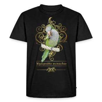 Argentine Parakeet - Men's Premium Organic T-Shirt - black - Front - Nico (187cm)