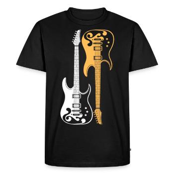 Guitar - Men's Premium Organic T-Shirt - black - Front - Nico (187cm)
