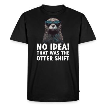 Otter Otter Cool otter with sunglasses - Men's Premium Organic T-Shirt - black - Front - Nico (187cm)