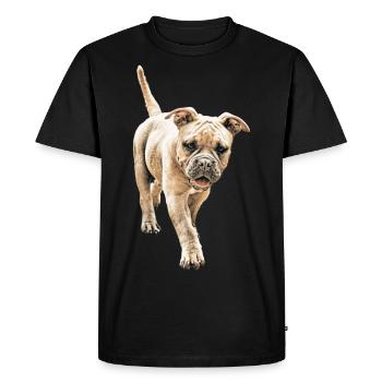 Bouledogue Vieux Bouledogue Anglais Chien Chiens - T-shirt Premium bio Homme - noir - Devant - Nico (187cm)