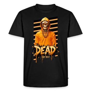 Dead but rich - Men's Premium Organic T-Shirt - black - Front - Nico (187cm)