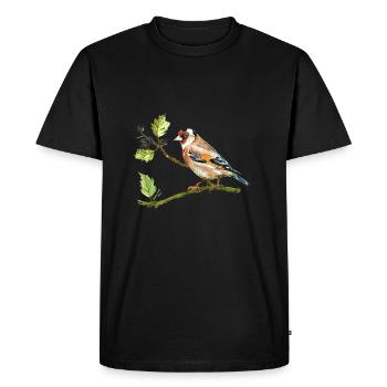 Goldfinch - Men's Premium Organic T-Shirt - black - Front - Nico (187cm)