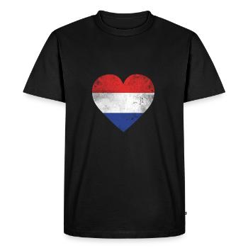 drapeau cadeau Pays-Bas drapeau néerlandais - T-shirt Premium bio Homme - noir - Devant - Nico (187cm)