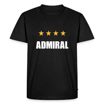 ★ Les couleurs de conception peuvent être modifiées ★ Amiral (quatre étoiles) - T-shirt Premium bio Homme - noir - Devant - Nico (187cm)
