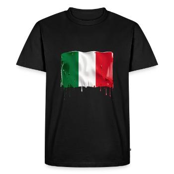 DRAPEAU ITALIEN DRAPEAU ITALIE - T-shirt Premium bio Homme - noir - Devant - Nico (187cm)