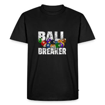 Ball Breaker Gift Billiards Billiard Ball - Men's Premium Organic T-Shirt - black - Front - Nico (187cm)