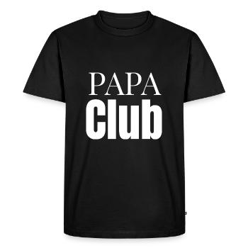 Papa Club – année de fondation officielle 2025 - T-shirt Premium bio Homme - noir - Devant - Nico (187cm)