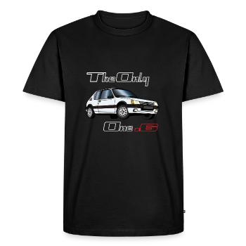 205 1,6 1987 1988 1989 1990 Blanc Meije - T-shirt Premium bio Homme - noir - Devant - Nico (187cm)