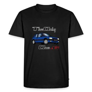 205 1,6 1991 1992 Bleu Miami - T-shirt Premium bio Homme - noir - Devant - Nico (187cm)
