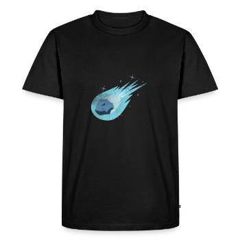 Comet comet gift asteroid universe rock - Men's Premium Organic T-Shirt - black - Front - Nico (187cm)