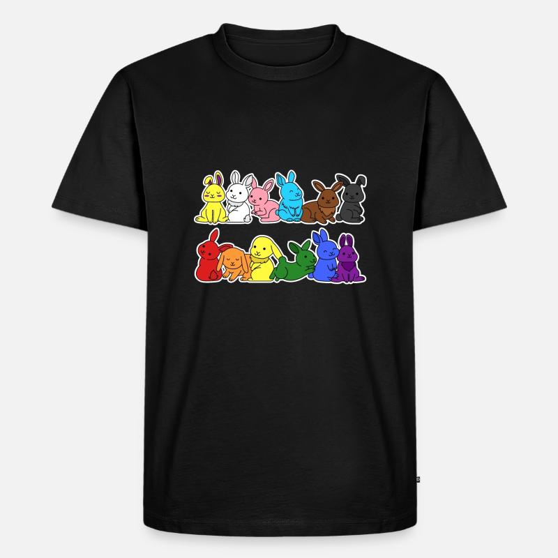 Fierté Progrès Flag Lapin Égalité - T-shirt Premium bio Homme - noir