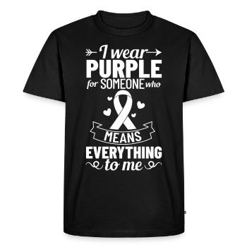Epilepsy Convulsive disease Epileptic seizure - Men's Premium Organic T-Shirt - black - Front - Nico (187cm)