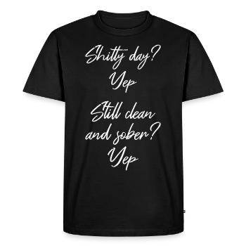 Toujours sobre II - NA AA 12 Step Recovery Sobriété - T-shirt Premium bio Homme - noir - Devant - Nico (187cm)