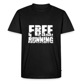 Freerunning Free Running Run Jump Cadeau - T-shirt Premium bio Homme - noir - Devant - Nico (187cm)