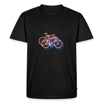 Vélos colorés cadeaux cyclistes de course de vélo - T-shirt Premium bio Homme - noir - Devant - Nico (187cm)