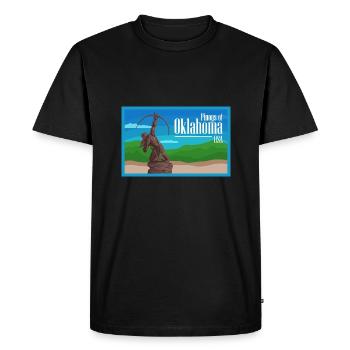 Oklahoma Fil-Am Design for Proud Pinoys - Men's Premium Organic T-Shirt - black - Front - Nico (187cm)