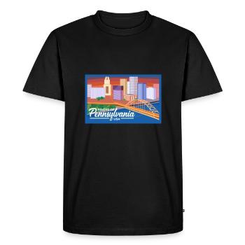Pennsylvania Fil-Am Design for proud Pinoys - Men's Premium Organic T-Shirt - black - Front - Nico (187cm)
