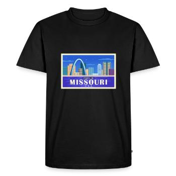 Missouri Fil-Am Design for Proud Pinoys - Men's Premium Organic T-Shirt - black - Front - Nico (187cm)