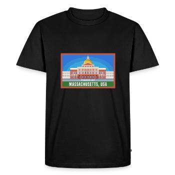 Massachusetts Fil-Am Design for Proud Pinoys - Men's Premium Organic T-Shirt - black - Front - Nico (187cm)