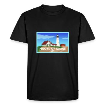 Maine Fil-Am design for proud Pinoys - Men's Premium Organic T-Shirt - black - Front - Nico (187cm)