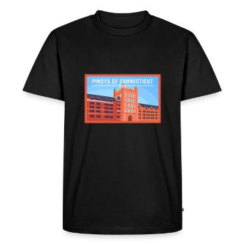 Connecticut Fil-Am Design for Proud Pinoys - Men's Premium Organic T-Shirt - black - Front - Nico (187cm)