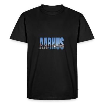 DANEMARK AARHUS - T-shirt Premium bio Homme - noir - Devant - Nico (187cm)