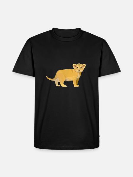 Baby Löwe - Männer Premium Bio T-Shirt - Schwarz