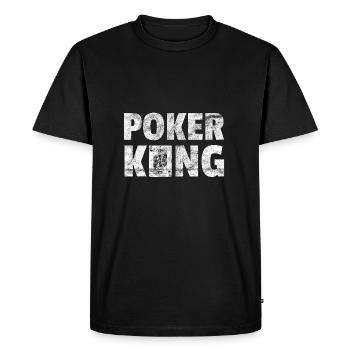 Poker King poker jeu de jeu de cartes - T-shirt Premium bio Homme - noir - Devant - Nico (187cm)