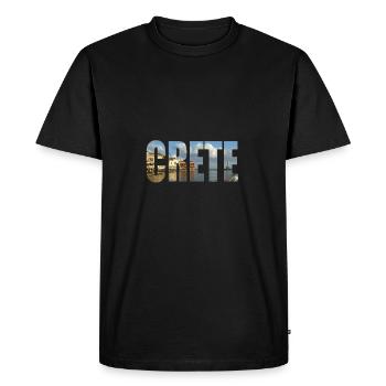 Crete - Men's Premium Organic T-Shirt - black - Front - Nico (187cm)