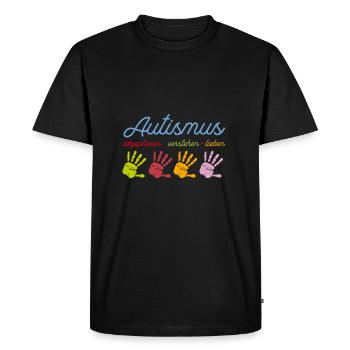 Autismus - Männer Premium Bio T-Shirt - Schwarz - Vorne - Nico (187cm)