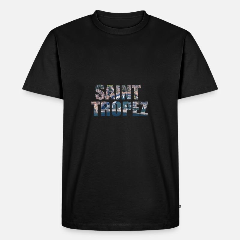 FRANKREICH SAINT TROPEZ - Männer Premium Bio T-Shirt - Schwarz