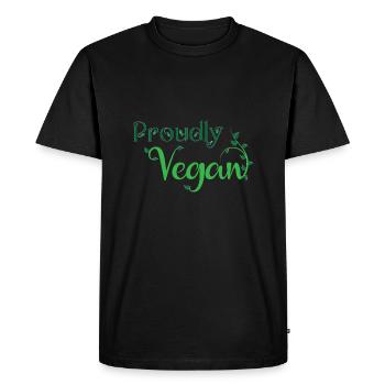 Vegan Plant Design for Proud Vegans - Men's Premium Organic T-Shirt - black - Front - Nico (187cm)