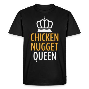 Chicken Nuggets Queen Fast Food birthday Funny - Men's Premium Organic T-Shirt - black - Front - Nico (187cm)