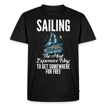 Catamaran à voile - T-shirt Premium bio Homme - noir - Devant - Nico (187cm)