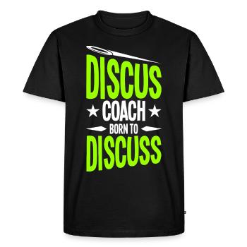 Discus Throw Discus Thrower Athletics Discus - Men's Premium Organic T-Shirt - black - Front - Nico (187cm)