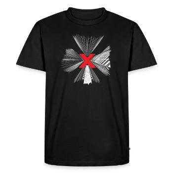 Gratte-ciel, Hochhaus, Horizon, New York - T-shirt Premium bio Homme - noir - Devant - Nico (187cm)