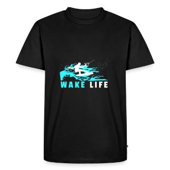 Wakeboarder gift wakeboard waterskiing - Men's Premium Organic T-Shirt - black - Front - Nico (187cm)